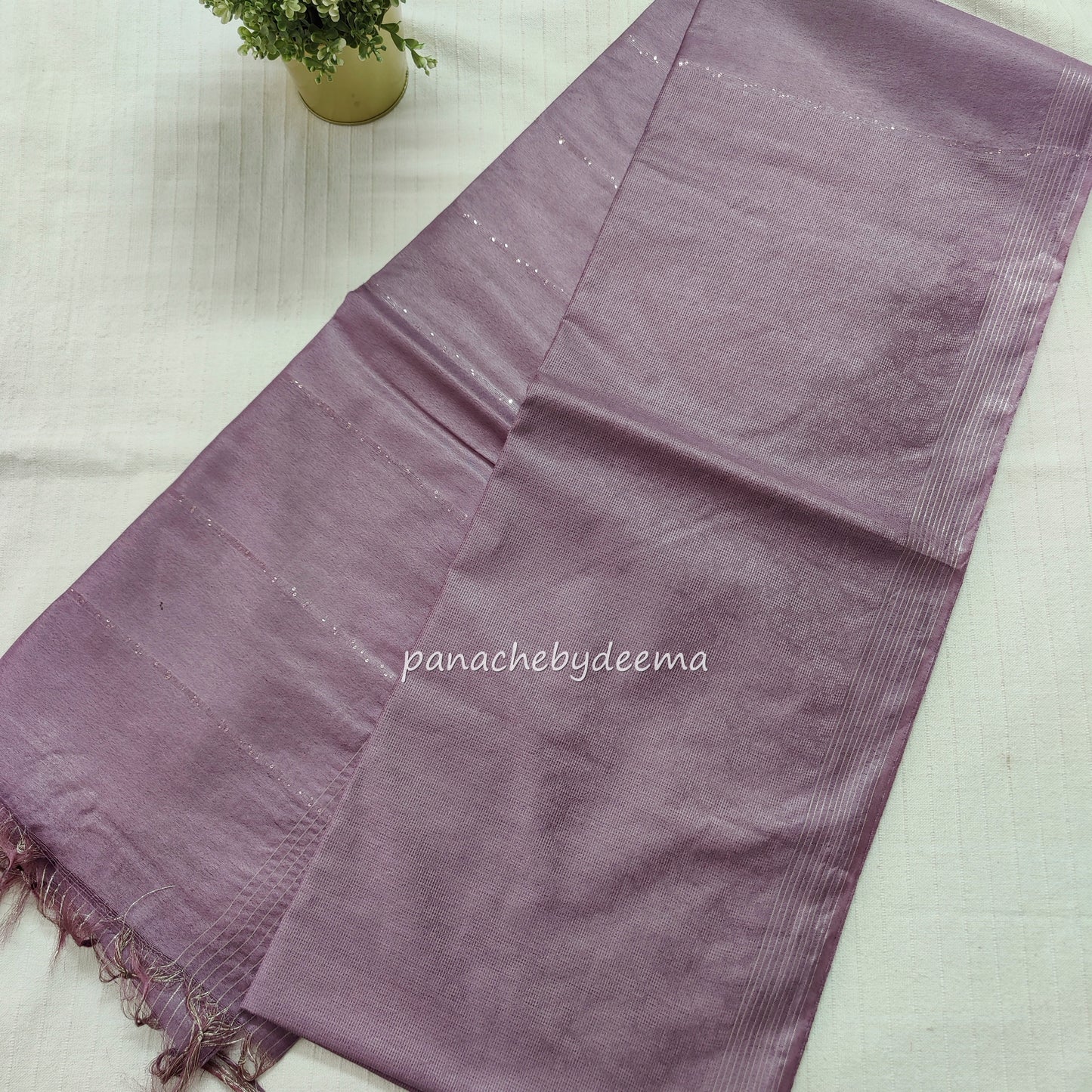 Semi tussar saree with silver zari weaving| Onion pink | D9