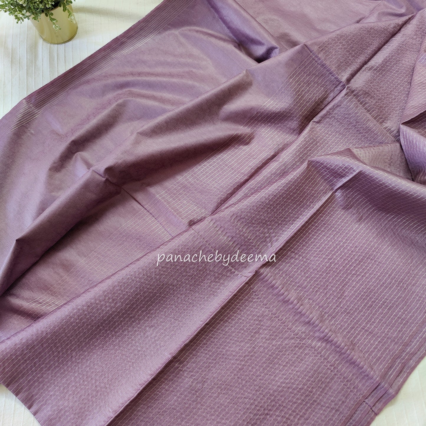 Semi tussar saree with silver zari weaving| Onion pink | D9
