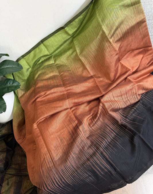 Semi cotton silk  saree with Ikkat design | Mukticolour |I2