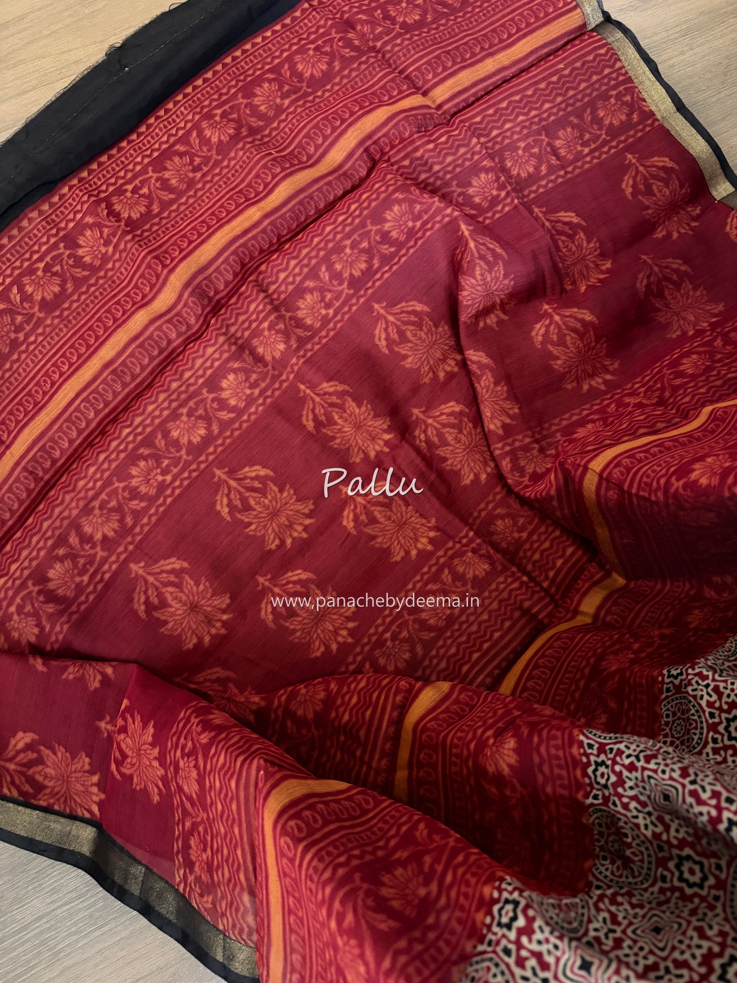Ajrakh design casual /daily wear saree |MO2