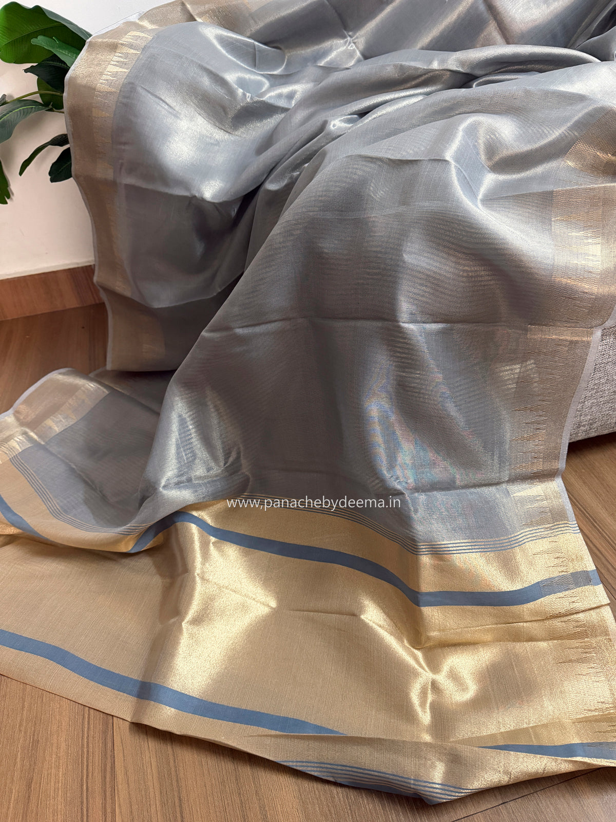 Pastel tissue saree | Powder blue | PSTL1