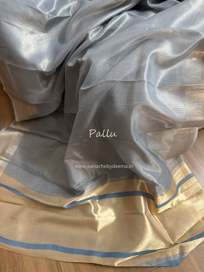 Pastel tissue saree | Powder blue | PSTL1