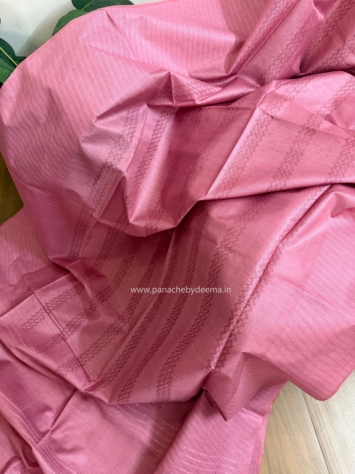 Semi munga saree  | Light pink | W8