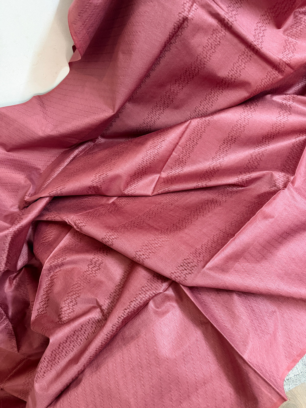Semi munga silk saree  | Dark pink | W6