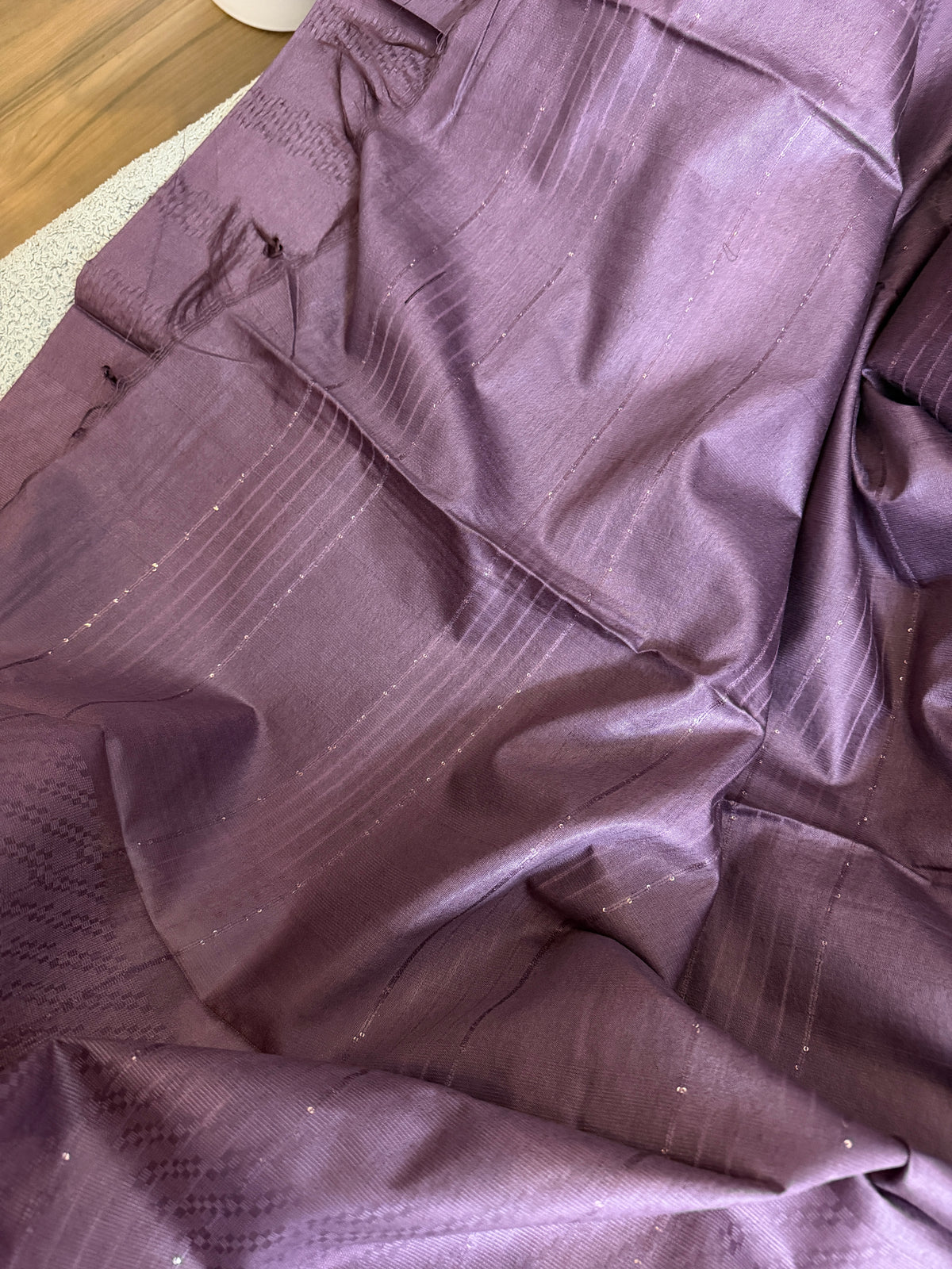 Semi munga silk saree  | Purple | W7