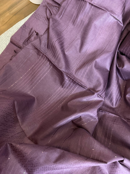 Semi munga silk saree  | Purple | W7