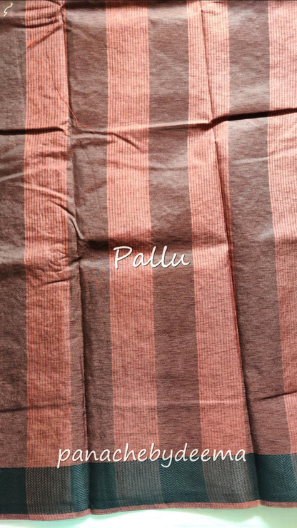Beautiful semi tussar saree with beautiful thread embroidery | Maroon | RF5
