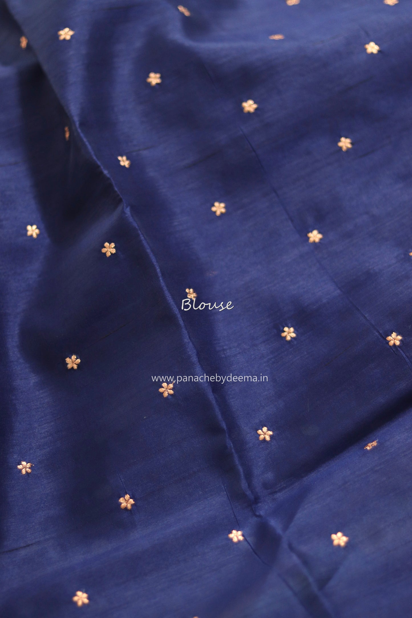 Matka silk designer saree with cut work borders and embroidery | Dark Blue | MT18